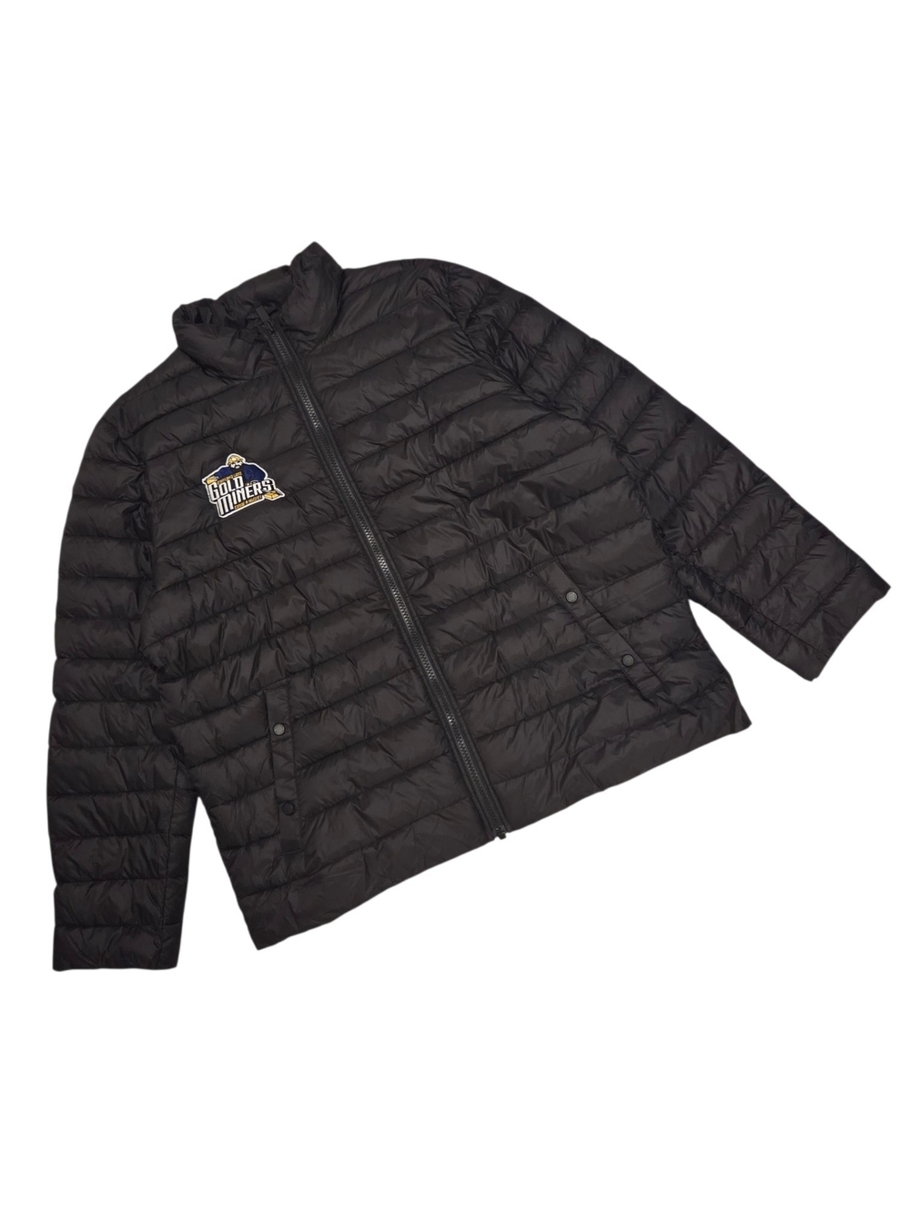 Hunter Black Quilted Puffer Jacket with Chest Logo - Picture 2 of 7